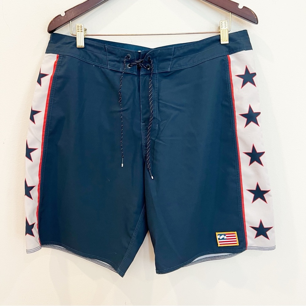 Billabong Boardshorts Mens 34 Blue Stars Recycler DBAH Pro Stretch Surf Swim